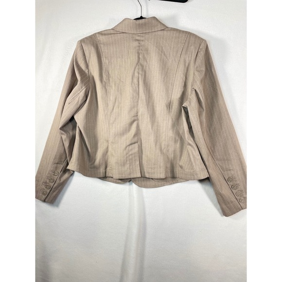 Lane Bryant Pinstripe Blazer Business Career Jacket Neutral Size 20 Women - Picture 3 of 10